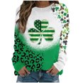 thumbnail image 1 of T-shirt de la Saint-Patrick pour Femmes Col Rond Imprimé Saint-Patrick Manches Longues Chandails en Molleton T-Shirt de la Saint-Patrick, 1 of 4