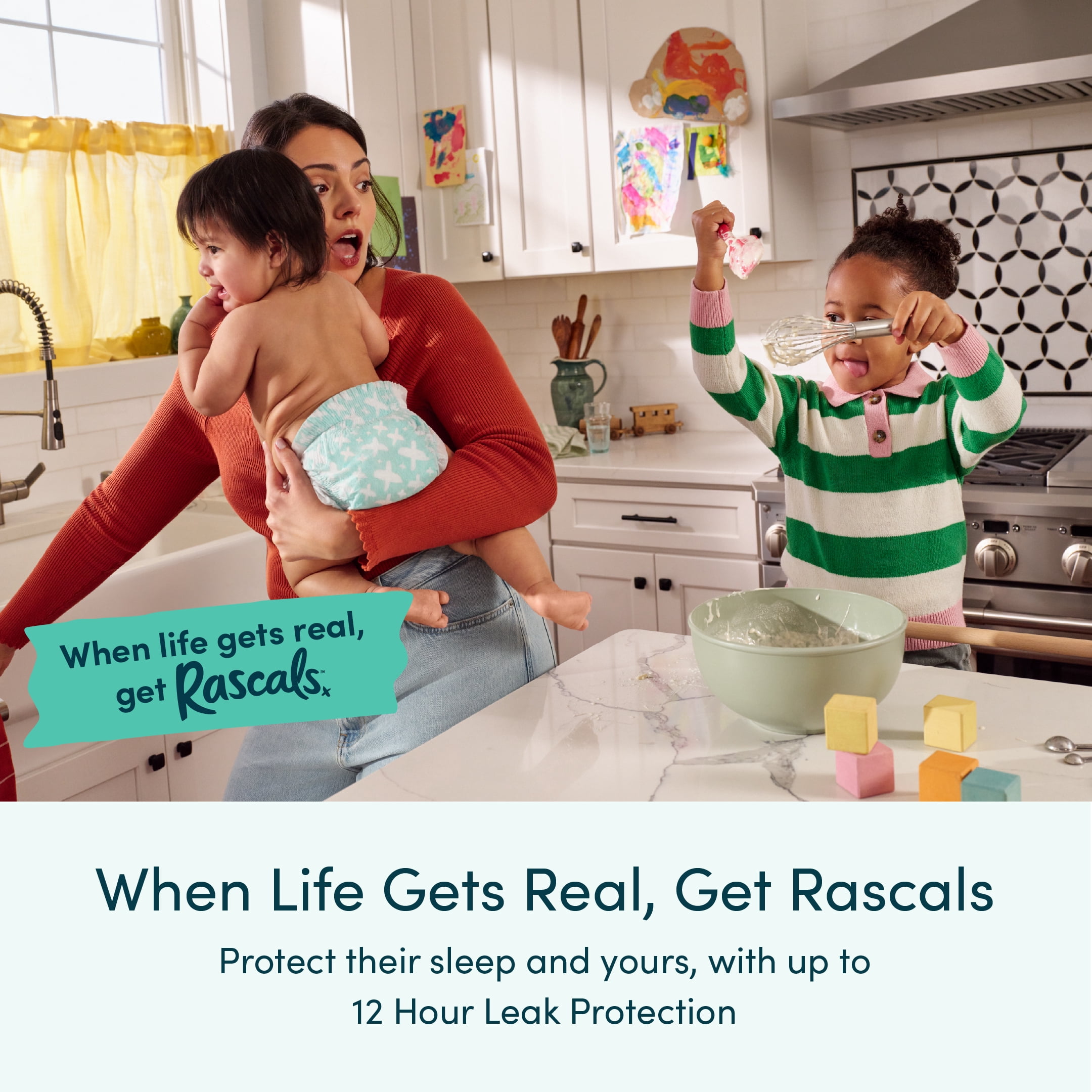 Rascals Premium 360 Diapers, Size 7, 68 Count