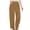 Coffee, variant on Kyusrd Wide Leg Pants For Women Casual Solid Color Loose Corduroy Button Elastic High Waist Pocket Slightly Flared Straight Leg Pants