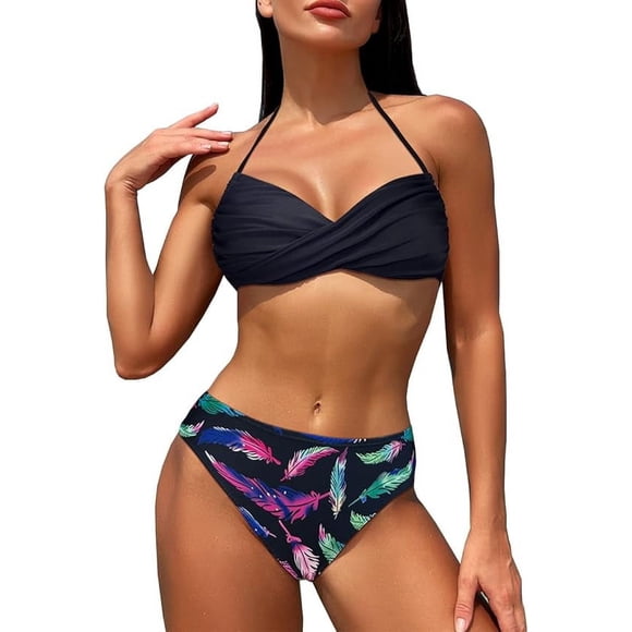Women's Bathing Suits for Women 2 Piece Bikini Sets High Waisted Swimsuits Tummy Control Bikinis