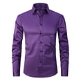 thumbnail image 1 of Chemise à Manches Longues Homme Chemise Habillée à Manches Longues pour Hommes Coupe Régulière Décontractée Boutonnée Unie à Manches Longues Col Rabattu Blouse et Chemise Homme Chemise à Manches Longues Homme Chemises à Manches Longues, 1 of 3