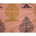 thumbnail image 4 of oneOone Polyester Lycra Peach Fabric Floral & Flying Swan Block Sewing Craft Projects Fabric Prints By Yard 56 Inch Wide, 4 of 4