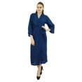 thumbnail image 1 of Bimba Peignoir Long Uni pour Femmes avec Ceinture, Modal Doux en Coton, Enveloppant, Rond, Uni, 1 of 8