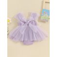 thumbnail image 4 of Boiiwant Newborn Baby Girl Outfits Sleeveless 3D Flower Decor Tulle Romper Dress 1st Birthday Photoshoot Dress Summer Clothes, 4 of 9