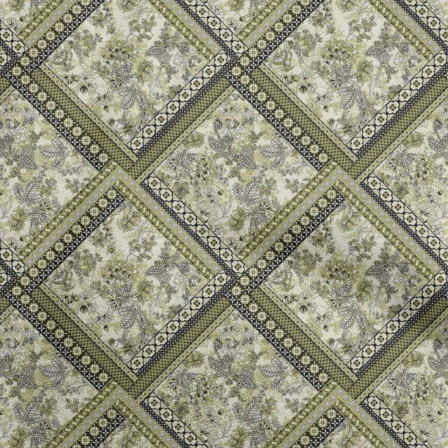 oneOone Rayon Light Green Fabric Floral Sewing Craft Projects Fabric Prints By Yard 56 Inch Wide