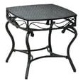 thumbnail image 1 of Pemberley Table d'Appoint de Patio Carré en Osier Antique Noir Résistant à l'Eau 22 Pouces Non Assemblé, 1 of 2