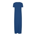 thumbnail image 4 of fatyb Robes Maxi pour Femmes Col Rond Manches Courtes Robes Décontractées Robes T-Shirt Amples pour Femmes P-5TG, 4 of 6