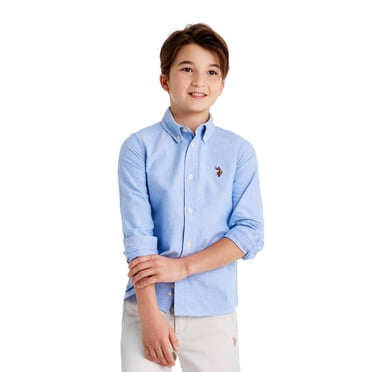 U.S. Polo Assn. Boy's Long Sleeve Oxford Button Up shirt