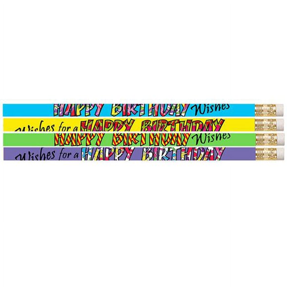 Pencil MUS2217D-12 Musgrave Joyeux Anniversaire Souhaite Pencil - 12 Dazon