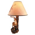 thumbnail image 2 of `Champion` 12 Point Buck Table Lamp with Deer Printed Shade Western Décor, 2 of 5