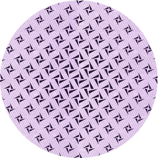 Ahgly Company Machine Washable Indoor Round Transitional Rich Lilac Purple Area Rugs, 7' Round