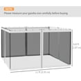 thumbnail image 3 of Outsunny 10' x 12' Gazebo Replacement Mosquito Netting, White, 3 of 10