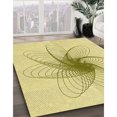 thumbnail image 3 of Ahgly Company Tapis d'Intérieur Lavable en Machine Carré Transitionnel Jaune Soleil, 7 Pieds Carré, 3 of 7