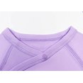 thumbnail image 4 of MIASHUI Baby Short Sleeve Side Snap Bodysuit Unisex Solid Color Soft Clothes,Purple,9-12 Months, 4 of 4