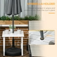 thumbnail image 4 of Outsunny Table d'Appoint de Jardin Table Basse avec Trou pour Parasol pour Patio Blanc, 4 of 10