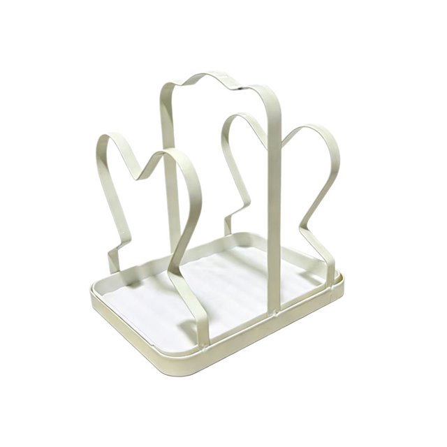 TIELUTT Kitchen Lid Storage Rack with Tray Lovers Wooden Dish Drying Rack Kitchen Rack Portable Stainless Steel Rolling Rack for Kitchen Stainless Steel Draining Rack Dish Soap Holder Kitchen