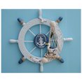 thumbnail image 3 of MLINS Nautical Beach Wooden Boat Ship Steering Wheel Fishing Net Shell Home Wall Decor (Seabird), 3 of 3