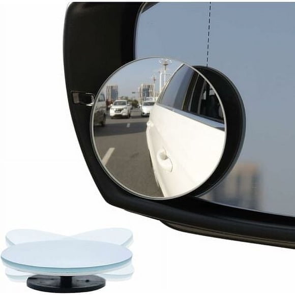 EcoNesxp and Trucks Pack Blind Spot Mirror 2 Inch Round HD Glass Frameless Convex Outside Rearview Mirror 2 Pack Blind Spot Mirror for Car SUV Pack