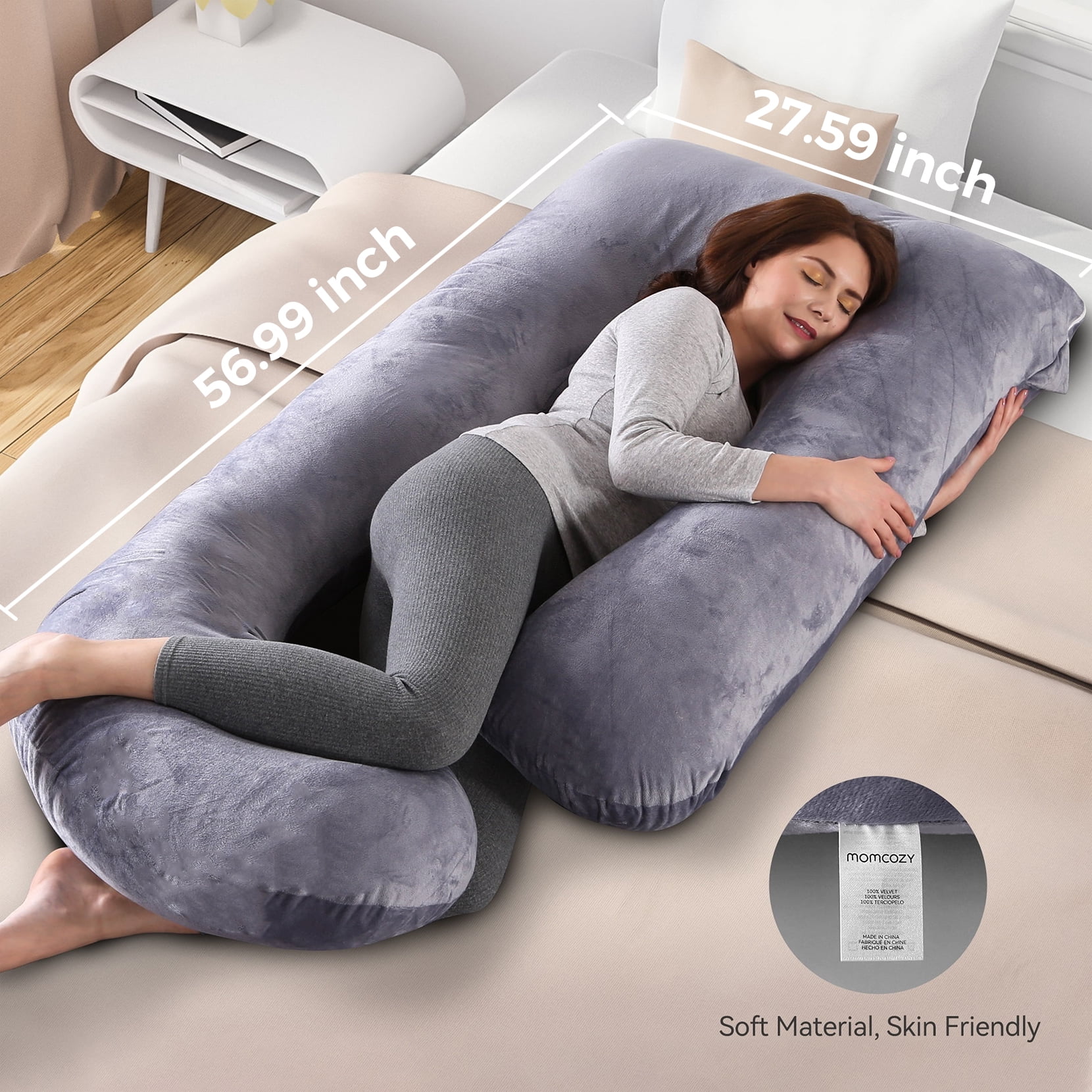 Momcozy U Shaped Pregnancy Pillow-Huggable