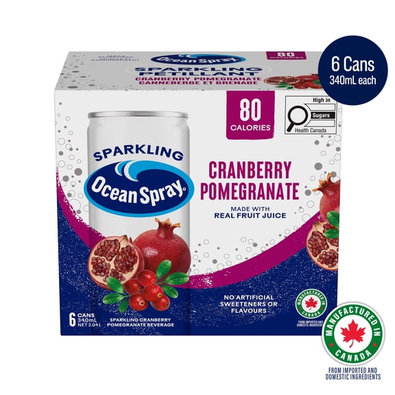 Ocean Spray Sparkling Canneberge Grenade 6x340ml