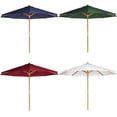 thumbnail image 3 of All Things Cedar TU90-R 10 ft. Teak Market Umbrella & Canopy, Red, 3 of 3