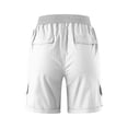 thumbnail image 4 of Shorts Cargo Taille Haute Longs Femme Coton Extensible Camping Cyclisme Été 2025 Tendance Randonnée Taille Séchage Rapide Femmes avec Poches, 4 of 4