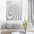 thumbnail image 1 of Fractal Rounded White 3D Waves - Abstract Canvas Art Print, 1 of 3