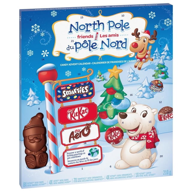 NESTLE North Pole Friends Holiday Advent Calendar 210g