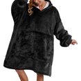 thumbnail image 2 of Indoor Outdoor Use Wearable Blanket, Cozy Gift For Friends With Elastic Cuffs At Sleeve Ends, Soft Microfiber Hooded Blanket For Ultra Warm Comfort, Oversized Sherpa Blanket, 2 of 5