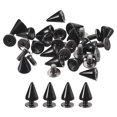 thumbnail image 1 of Unique Bargains 50 Ensembles de Clous Conique 7x10mm Clous et Rivets à Vis Noir, 1 of 5