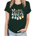 thumbnail image 1 of RKSTN Hauts pour Femmes Décontracté Été Ample Grande Taille Imprimé Graphique Lapin de Pâques Blouse Mode Col Rond Manches Courtes T-shirt, 1 of 4
