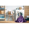 thumbnail image 2 of Ahgly Company Tapis de Zone Rond Transitionnel Violet pour Intérieur Lavable à la Machine, 8 Pieds Rond, 2 of 7