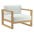 thumbnail image 3 of Modway Upland Ensemble de Mobilier de Patio Extérieur en Teck de 8 Pcs en Blanc Naturel, 3 of 11