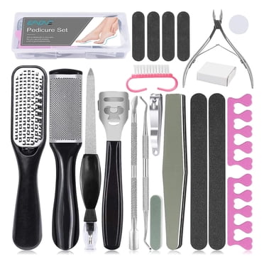 Professional Pedicure Kit 20 in 1 and 23 in 1 Foot File Set Stainless Steel Foot Care Kit Foot CareCallus and Dead Skin Remover Foot Rasp Peel Pedicure Tools for Women Men