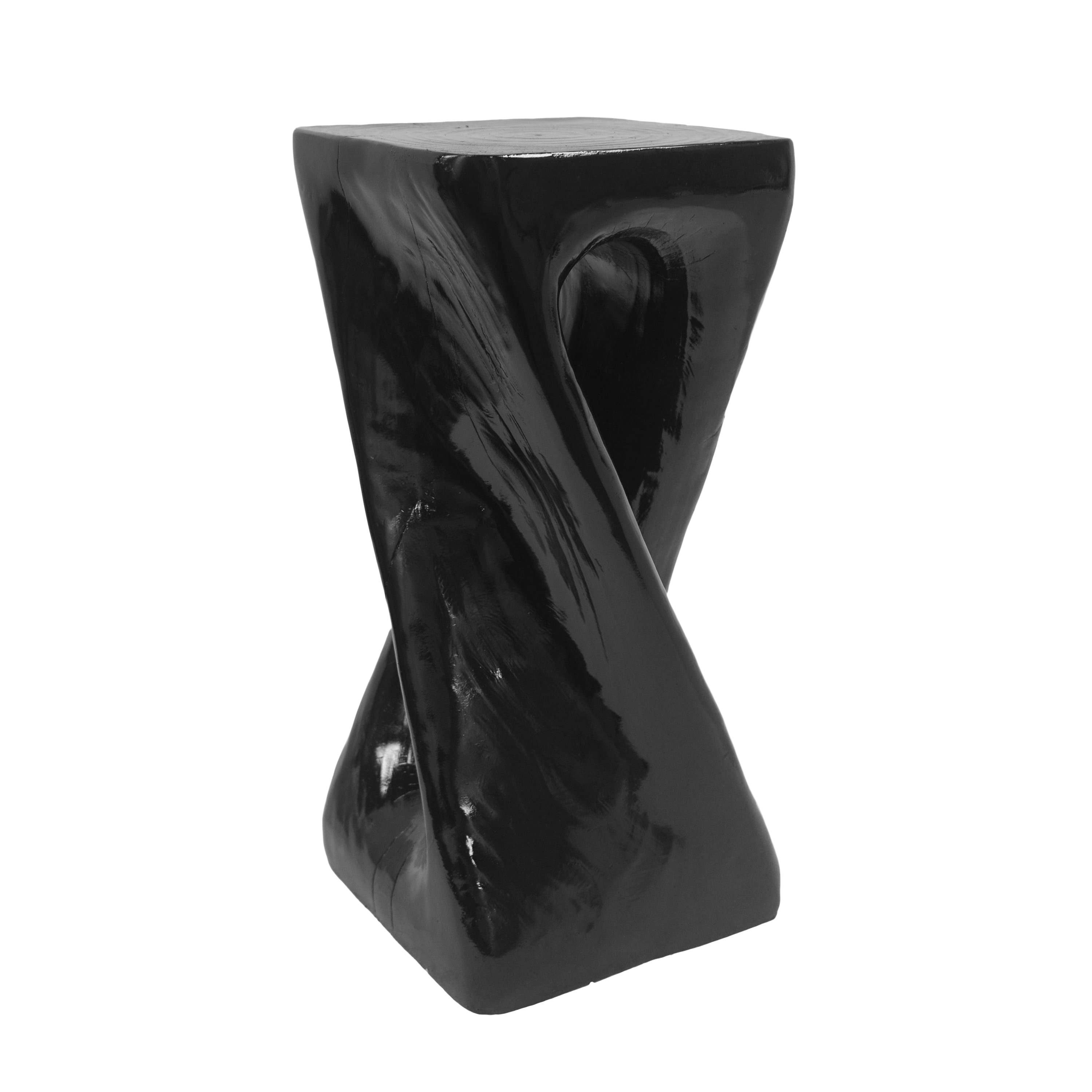 Table d'appoint Noble House Grey MGO, texture bois, hauteur 68 cm, noir