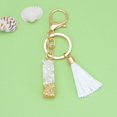 thumbnail image 1 of New White Tassel Letter Key Chain Crystal Drop Pendant Fashionable Bag Key Chain, 1 of 1