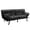 Black, variant on Costway Convertible Futon Sofa Bed Memory Foam Couch Sleeper with Adjustable Armrest Brown