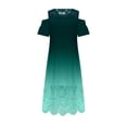 thumbnail image 3 of Plus Size Dresses, Off Shoulder Sleeveless Lace Dress for Women, Flowy A-Line Maxi with Ruffle Trim, Casual Elegant Design, 3 of 5