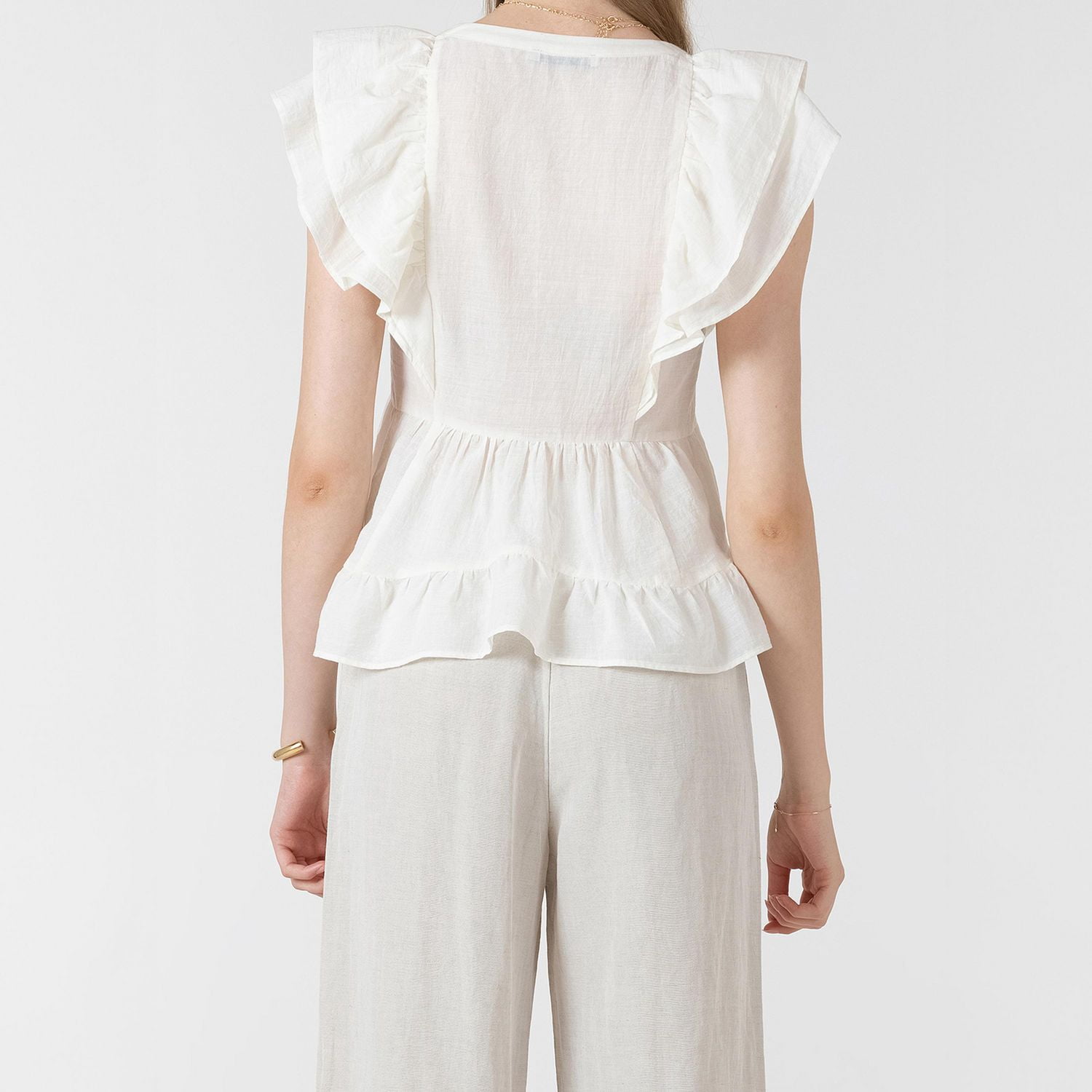 Devoted, Ruffled Tencel Blouse, Sizes Xs-Xl