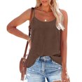 thumbnail image 2 of Yuyuzo Camisoles Débardeurs pour Femmes Sans Manches Hauts de Sortie Encolure Carrée Camis Décontractés Amples T-Shirts Tees, 2 of 7