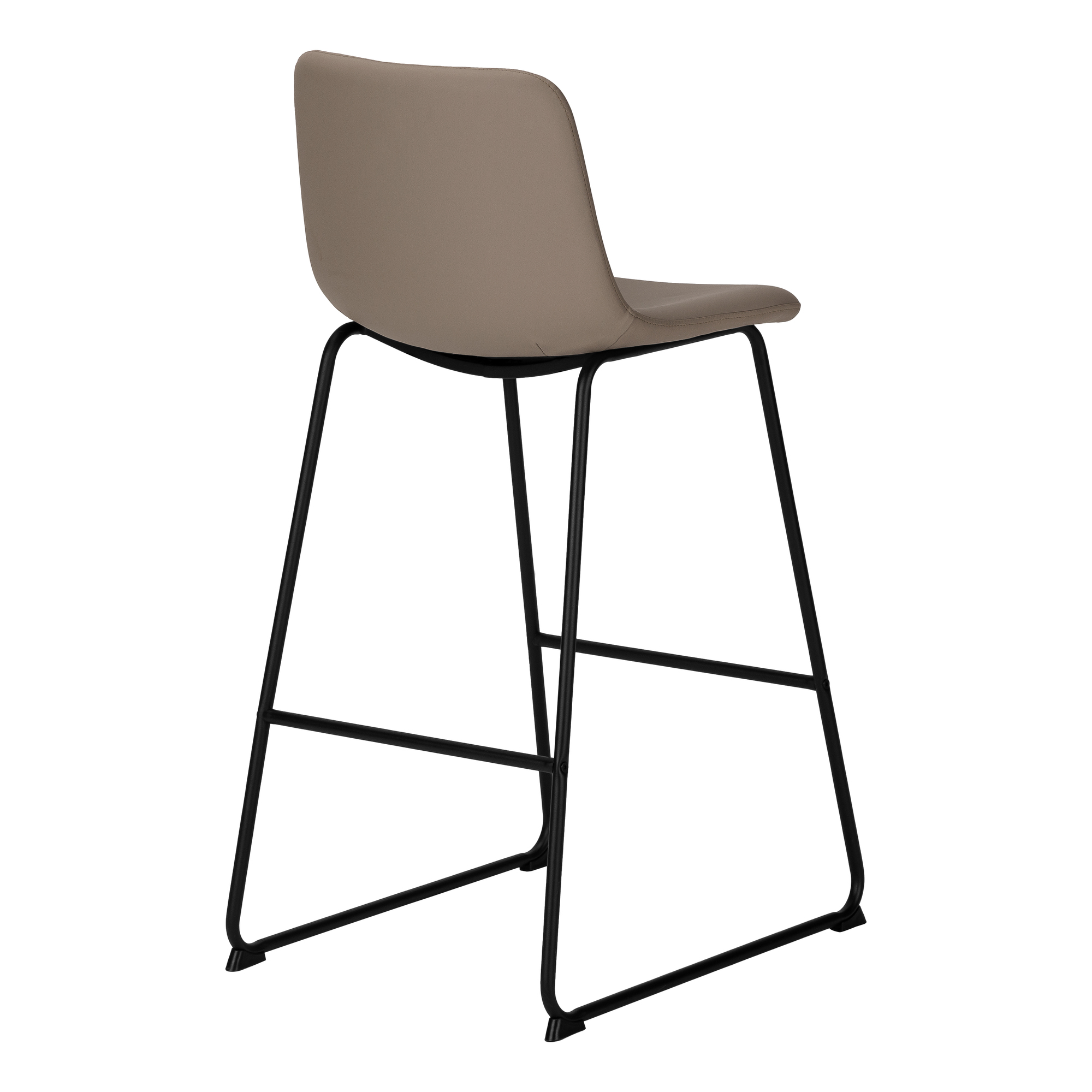 Monarch Specialties Chaise De Bureau, Hauteur Bar, Debout, Bureau, Travail, Pu D'aspect Cuir, Métal, Brun, Noir, Contemporain, Moderne