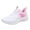 White, variant on WEAIXIMIUNG Platform Sneakers for Women Black Leather Ladies Shoes Fashion Sneakers Flat Breathable Thin Mesh Running Sneakers
