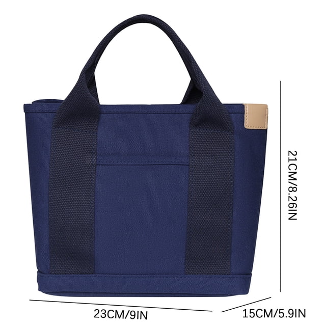 Agiferg Sac en Toile Mode Sac Fourre-Tout Sac de Rangement Sac à Main à Multiples Poches Sac à Poignée