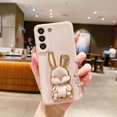 thumbnail image 1 of Elevate Your Phone With A Cute Rabbit Stand & Soft Silicone TPU Phone Holder: Protective Case For Samsung Galaxy S23/S22/S21/Plus/Ultra/FE, 1 of 5
