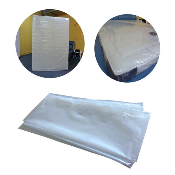 SUTENGDA for Storage and Moving Mattress Bag Bedfan Cover Heavy Duty Pillow-top Allergen- Full White