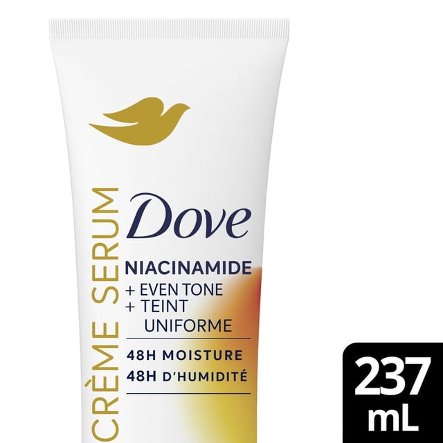 Dove Crème Body Serum Niacinamide + Even Tone for Dark Spots and Uneven Tone with Vitamin C, Pro-Retinol and Shea Butter 237mL
