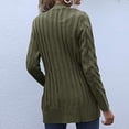 thumbnail image 4 of TIMIFIS Womens Open Front Knit Cardigan Long Sleeve Oversized Sweater Chunky Cable Boho Pockets Coat-GreenFall/Winter, 4 of 6