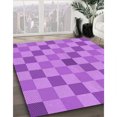 thumbnail image 3 of Ahgly Tapis d'Intérieur Lavable en Machine Carré Transitionnel Heliotrope Violet, 4 Pieds Carré, 3 of 7