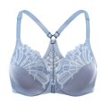 thumbnail image 1 of CHUANK Female Racerback Front Closure Unlined Underwire Bra for Women Black 34B, 1 of 4