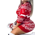 thumbnail image 2 of Robe Pull de Noël pour Femmes Renne Flocon de Neige Tricot Manches Longues, 2 of 6